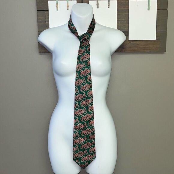 Keith Daniel Men’s Christmas Red Green Handmade Silk Tie Christmas - Picture 1 of 11